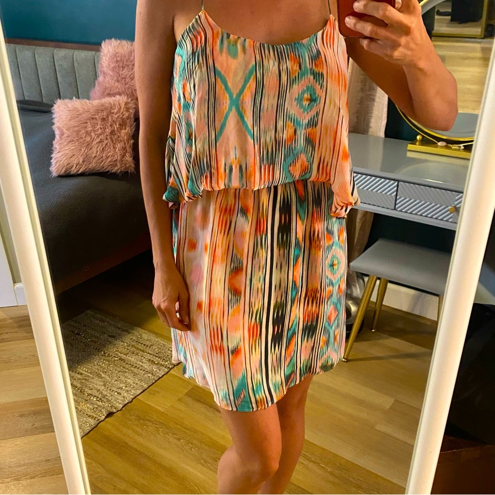 Parker SILK layered tiered summer dress. S. Like NEW